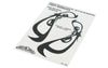Sticker Sheet 3M "Evil Eyes" 100x120mm black/ white