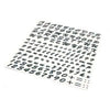 Sticker Sheet black italic and gothic