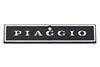 Badge w. trim Piaggio black / chrome