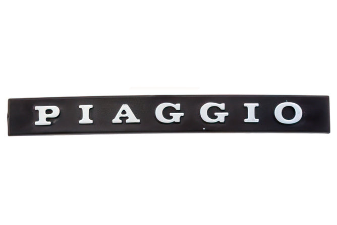 Badge Piaggio black / chrome