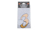 Number Sticker "3" yellow (9cm)