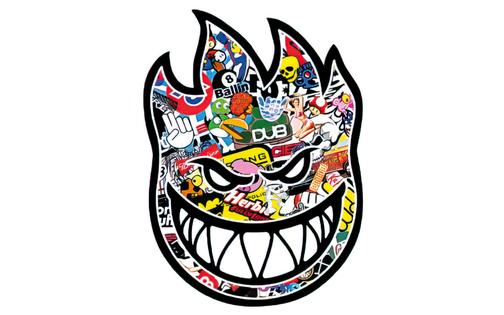 Sticker Fire Face Sticker Bomb