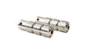 Foot Pegs knurled silver