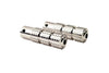 Foot Pegs knurled silver