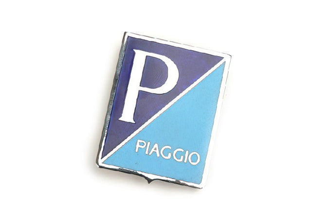 Badge horn cover (clip) 37x46mm blue / chrome