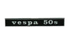 Badge Vespa 50 S black / chrome