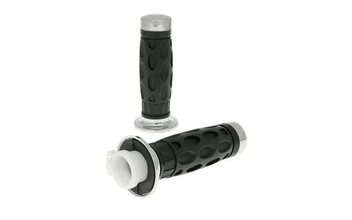 Grips GY6 left / right chrome with throttle tube