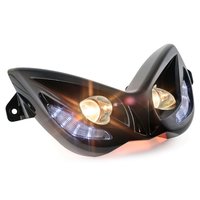 Twin Headlight EVO 2 w/ blue LEDs Yamaha Aerox black