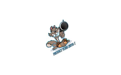 Sticker Lethal Threat Protect Your Nuts 7x11cm