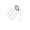 Brake Disc NG 180mm Peugeot Speedfight / Elystar / Elyseo