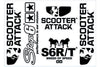 Stickers Scooter-Attack 140x100mm