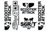 Stickers Scooter-Attack 140x100mm