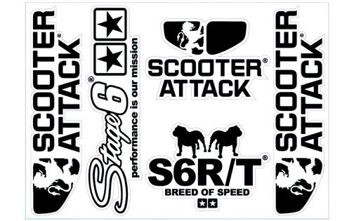 Stickers Scooter-Attack 140x100mm