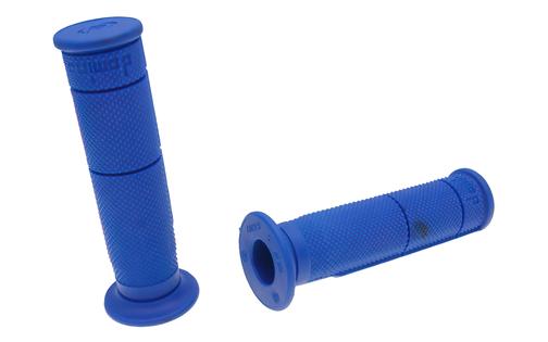 Grips Domino half-waffle ATV thumb throttle 22/22mm blue