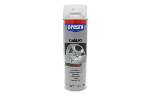 Clear Varnish glossy Presto for wheel paints 500ml (spray)