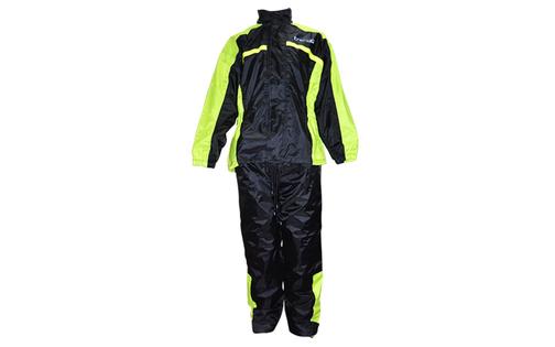 Rain Jacket + Pants Trendy black / neon yellow