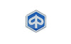Sticker / Badge 3D "Piaggio" 33mm white flexible Piaggio