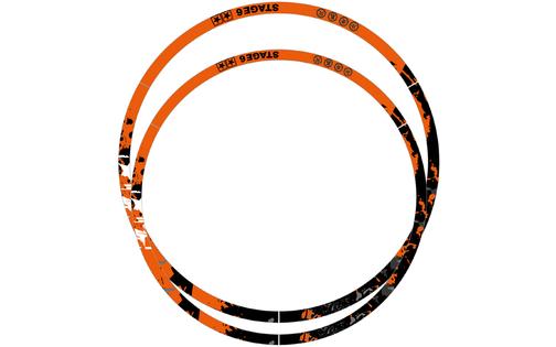 Rim Sticker Kit 12" Stage6 orange / black