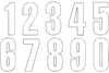 Number Sticker x3 Blackbird #7 13X7cm white
