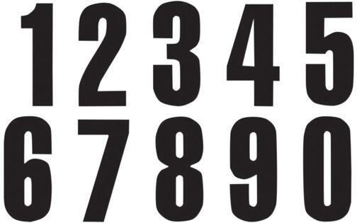 Number Sticker x3 Blackbird #5 13X7cm black
