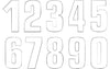 Number Sticker x3 Blackbird #0 16X7.5cm white