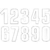 Number Sticker x3 Blackbird #4 16X7.5cm white