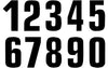 Number Sticker x3 Blackbird #0 16X7.5cm black