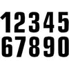 Number Sticker x3 Blackbird #0 16X7.5cm black