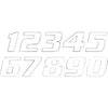 Number Sticker x3 Blackbird #1 20X25cm white