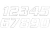 Number Sticker x3 Blackbird #2 20X25cm white