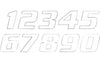 Number Sticker x3 Blackbird #3 20X25cm white