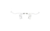 Brake Lever short w/ mount aluminium white (x2)
