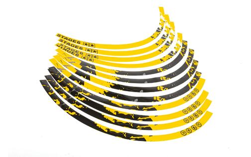 Rim Sticker Kit 10" Stage6 yellow / black