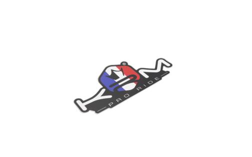 Sticker KRM Pro Ride blue / white / red XL
