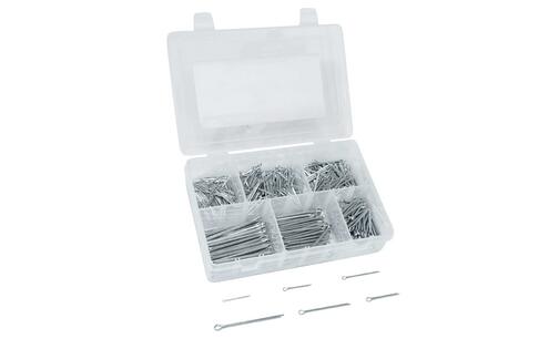 Assortment Box split pins 6 sizes 555 pieces