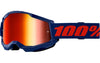 MX Goggles 100% Strata 2 marine blue red mirror