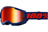 MX Goggles 100% Strata 2 marine blue red mirror