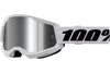 MX Goggles 100% Strata 2 white silver mirror