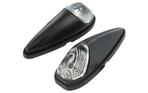 Glue-On Light /Indicators Raindrop clear / black