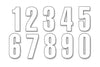 Number Stickers Blackbird #0-9 13x7cm white