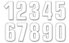 Number Stickers Blackbird #0-9 16x7cm white