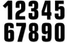 Number Stickers Blackbird #0-9 16x7cm black