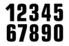 Number Stickers Blackbird #0-9 16x7cm black