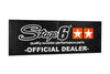 Banner Stage6 75x200cm black w/ orange stars