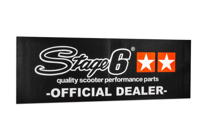 Banner Stage6 75x200cm black w/ orange stars