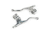 Brake Lever Set (x2) with mount short polished aluminium