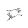 Brake Lever Set (x2) with mount short polished aluminium