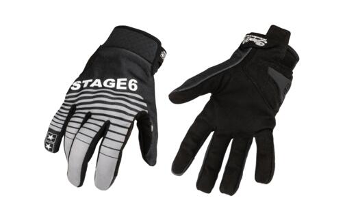 Motorcycle Gloves Stage6 Street Pure Black / Grey