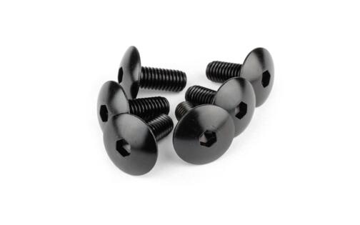 Fairing Screws aluminium M6x15 black (x6)