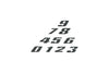 Racing Number Stickers black small (10cm)